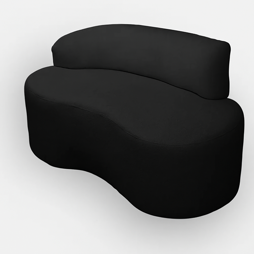 Sofá  Puff Slim Cloe – Elegância e Conforto em Design Orgânico 1 metro