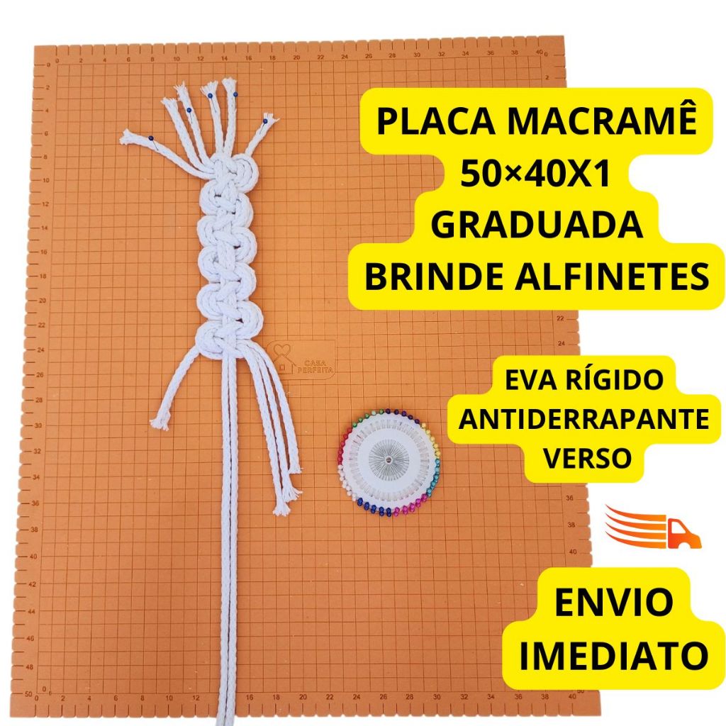 Placa para Macramê EVA Macramê Board Tamanho Grande 50x40x1