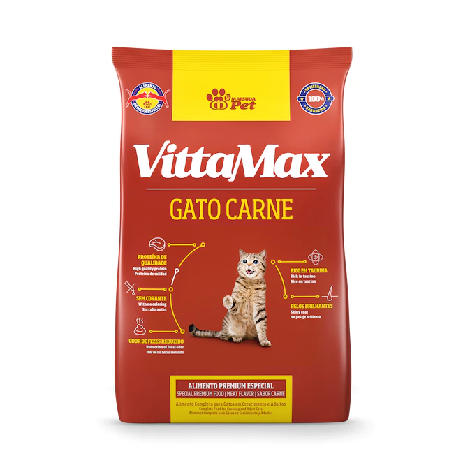 Ração Vittamax Gato Carne Premium Especial 1kg Matsuda Pet
