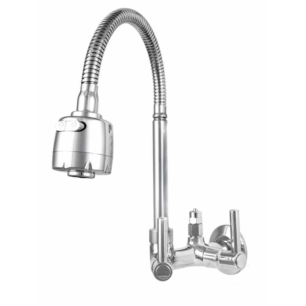 Torneira Cozinha com Saída para Mangueira de Filtro Purificador Adaptador Metal Chuveirinho Parede