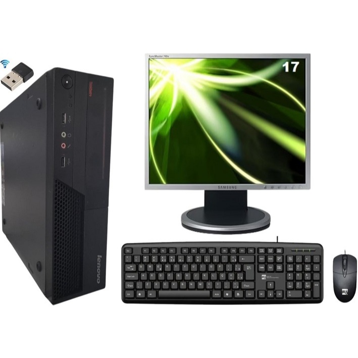 Computador Completo Lenovo Core 2 Duo 6gb Ddr3 ram 160gb HD Wifi Trabalho Estudo Tela 17" Promoção