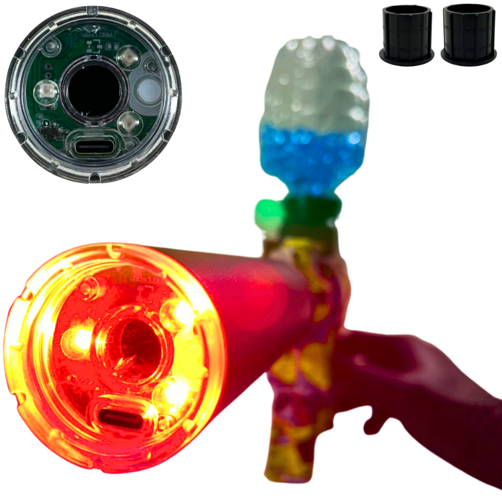 Silenciador Com Led Para Arminha De Gel Com  Brinquedo recarregavel