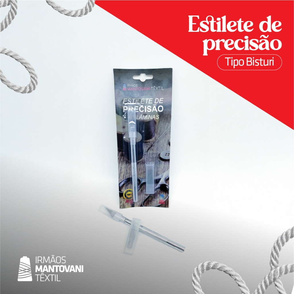 Estilete Precisão Tipo Bisturi – 146mm | 6 Lâminas | Modelismo, Artesanato, Escultura