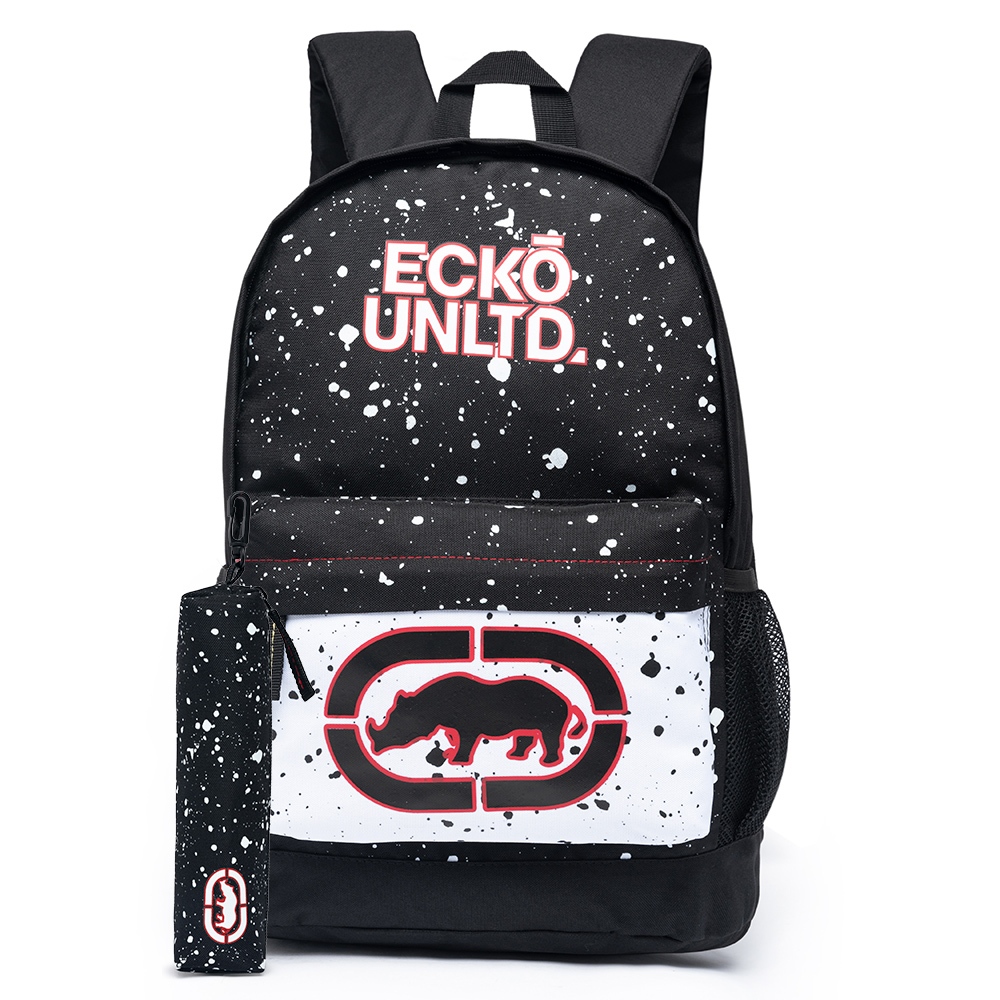 Kit Mochila Estojo Ecko Resistente Masculina Escolar Trabalho