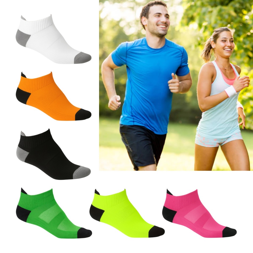 Kit 6 Pares de Meias para Academia Treino Corrida Caminhada Esporte Cano Curto Unissex Ventilada