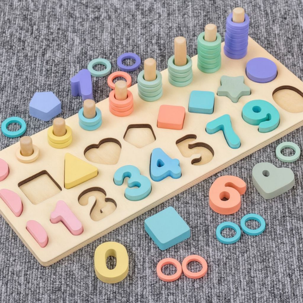 Ábaco Brinquedo Educativo Montessori Infantil Plástico Tabuleiro Cubo Didático Interativo em Oferta na Shopee