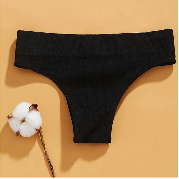 Kit 05/10 Calcinhas Canelada Importada Tanga Conforto Calcinha Cintura Alta Pala Dupla