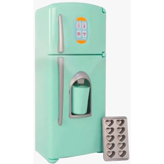 GELADEIRA INFANTIL DE BRINQUEDO VINTAGE COM FORMINHA DE GELO ZUCA TOYS FAZ DE CONTA em Oferta na Shopee