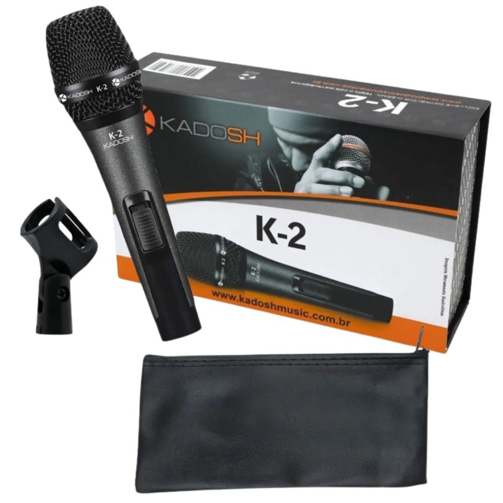 Microfone Kadosh K2 Dinâmico Cardioide Profissional Original em Oferta na Shopee