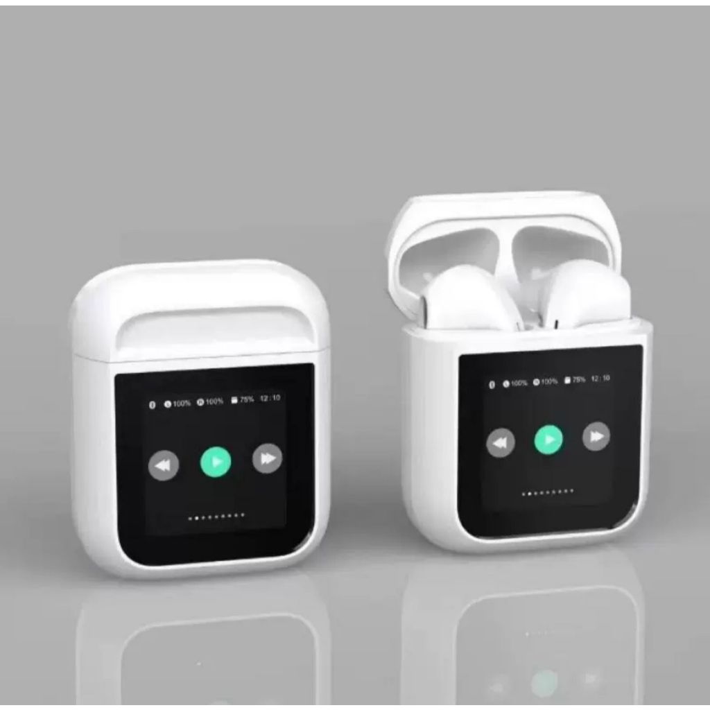 Fone de ouvido Bluetooth com tela sensível ao toque colorida ANC + ENC com redução de ruído dupla, novo fone de ouvido s