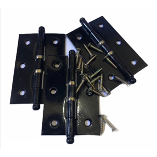 Kit com 18 Dobradiças Porta Janela Madeira 3 1/2 Solufer Cor Preta em Oferta na Shopee