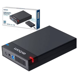 Case para HD 3,5” USB 3.0 com Fonte 12V, Suporte até 10TB, Transferência 6Gbps, LED, Dissipação de Calor, Plug & Play em Oferta na Shopee