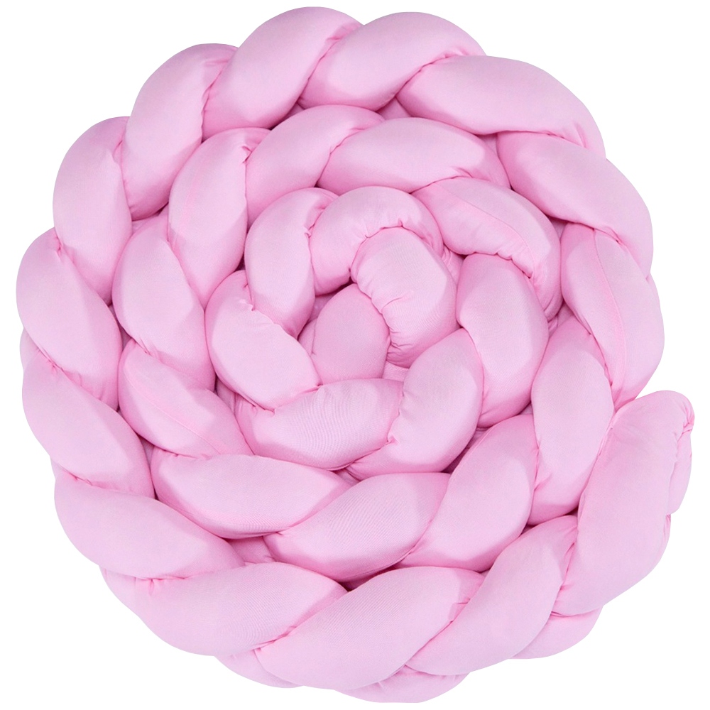 Protetor para Berço Trança Aconchego Rosa