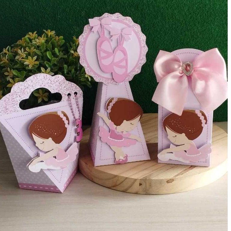 KIT PERSONALIZADO  BAILARINA-LEMBRANCINHAS-ANIVERSÁRIO-CAIXAS PERSONALIZADAS