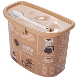 Porta Café e Filtro com Colher e separação interna para Filtro de Papel  PLASÚTIL em Oferta na Shopee