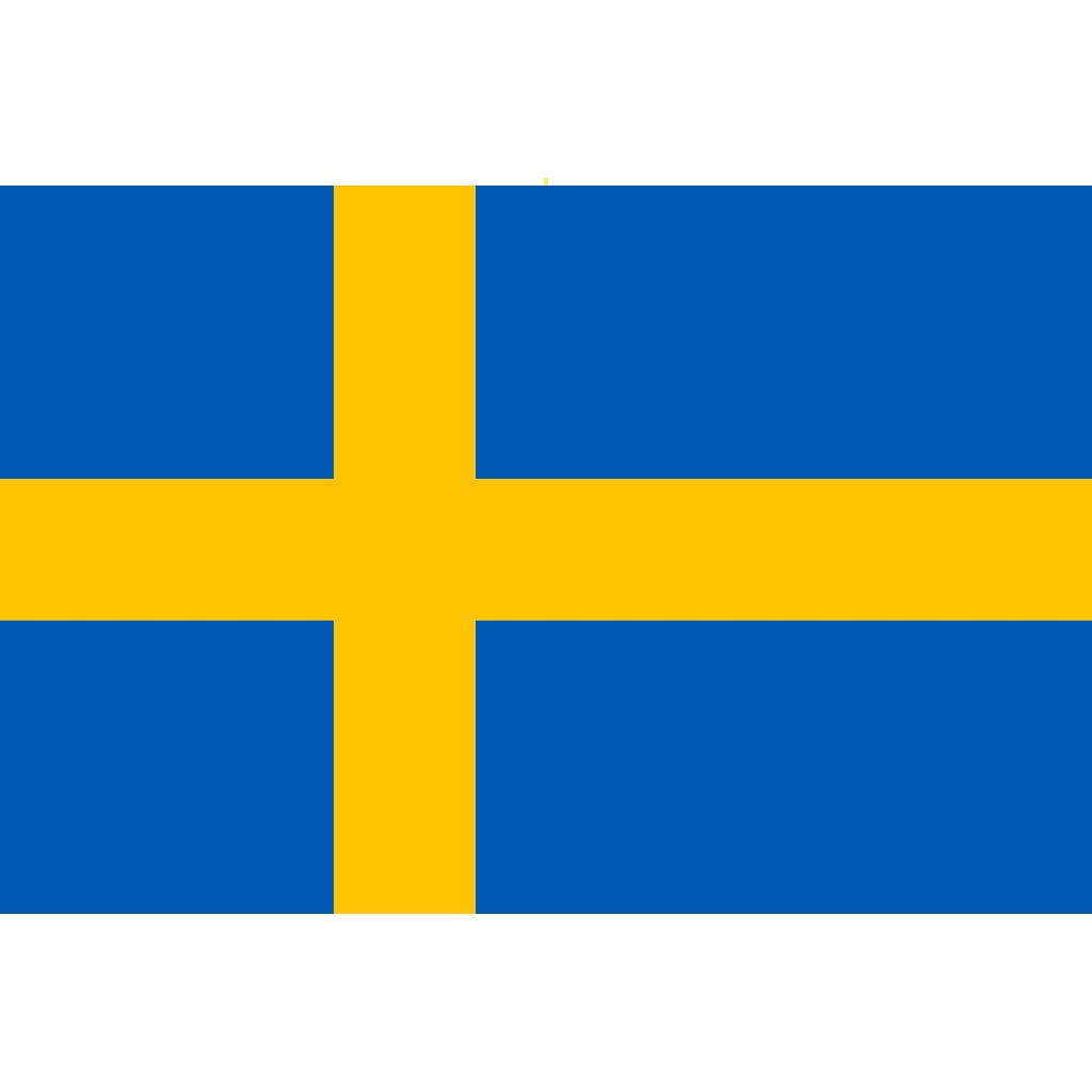 Bandeira PAISES - SUECIA -  Tecido Oxford- Acabamento a Laser