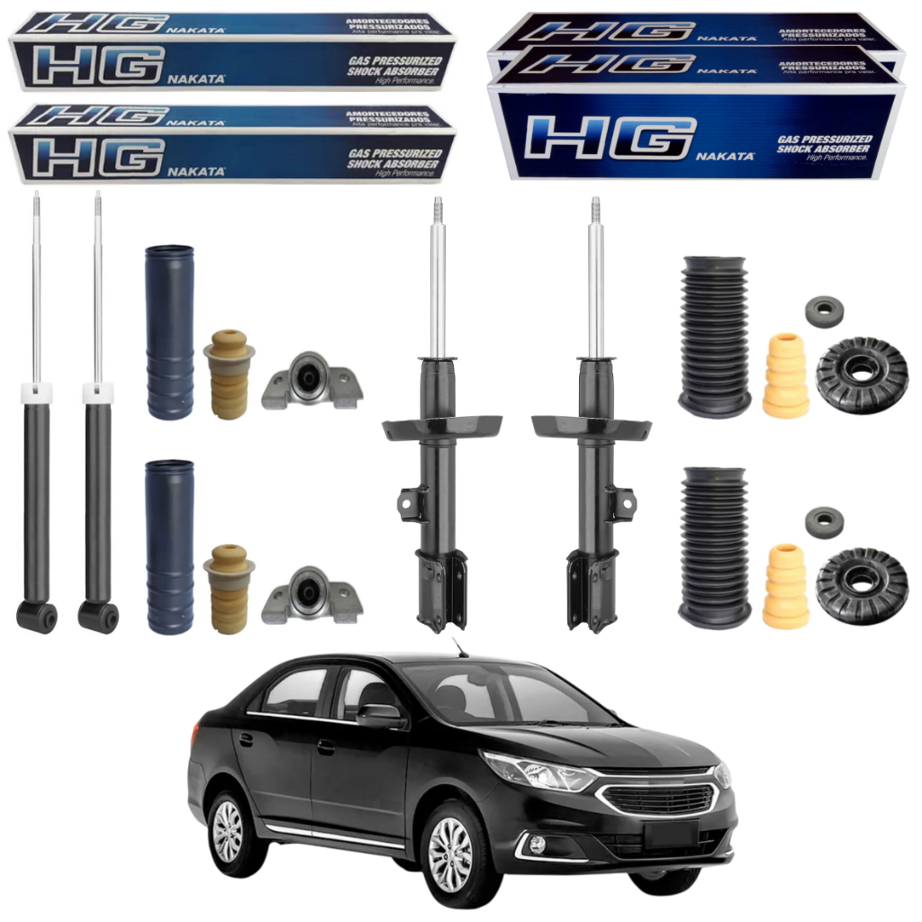 KIT 4 AMORTECEDOR COBALT 2012 A 2019 NAKATA + KIT