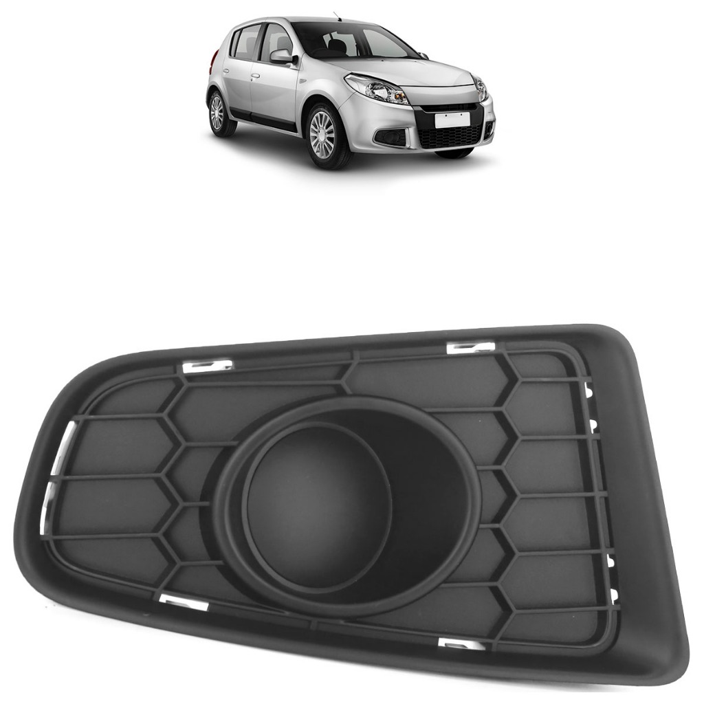 Grade Farol Milha Sandero 2012 2013 2014 Sem Furo Milha em Oferta na Shopee