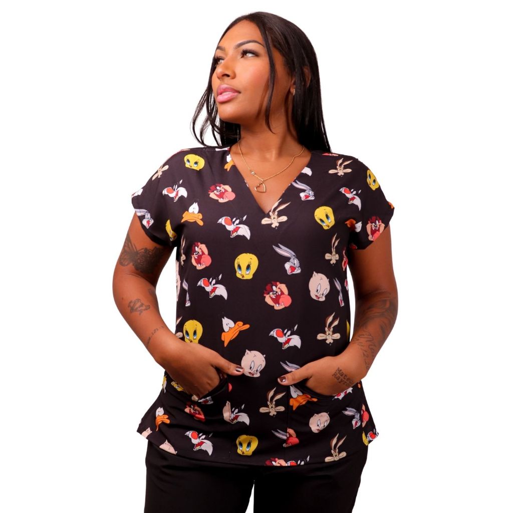 Conjunto Pijama Cirúrgico/Hospitalar (PIU PIU /FRAJOLA ref:080)Conforto, Qualidade e Durabilidade em Oferta na Shopee