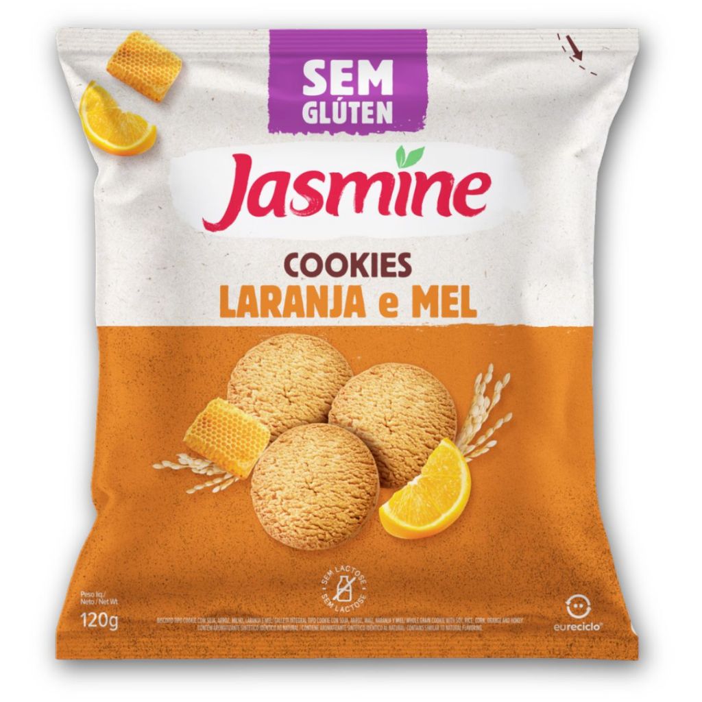 Jasmine Cookies Laranja E Mel Sem Glúten 120G em Oferta na Shopee