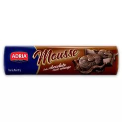 Biscoito Recheado Mousse Chocolate Meio Amargo 130g Adria