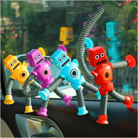 BRINQUEDOS Robô Cartoon Tubo Telescópico Fofo Design Criativo Brinquedo infantil para crianças