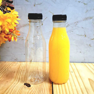 Garrafa Plástica Cristal Pet 500ml Tampa Preta Rosca e Lacre G3550 Galvanotek Premium em Oferta na Shopee