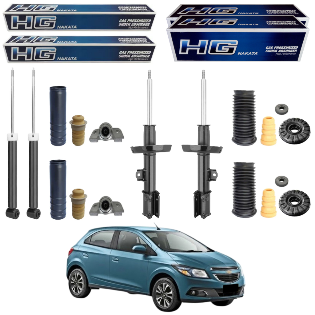 KIT 4 AMORTECEDOR ONIX 2012 A 2019 NAKATA + KIT