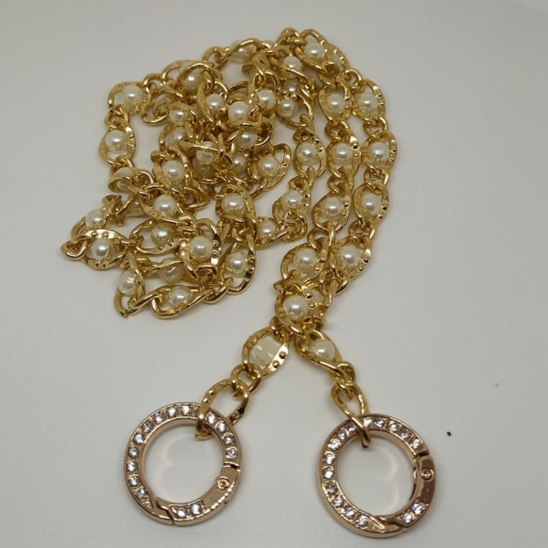 Alça Para Confecção de Bolsa Com pérola 1 Metro em Oferta na Shopee