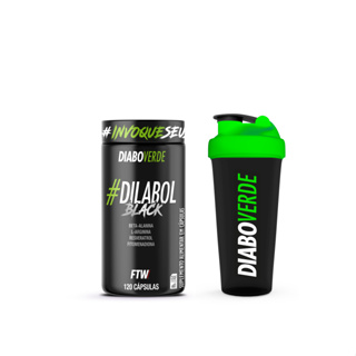 Diabo Verde #Dilabol Black 120 Cápsulas + Coqueteleira Fumê com Tampa Verde 600ml - FTW em Oferta na Shopee