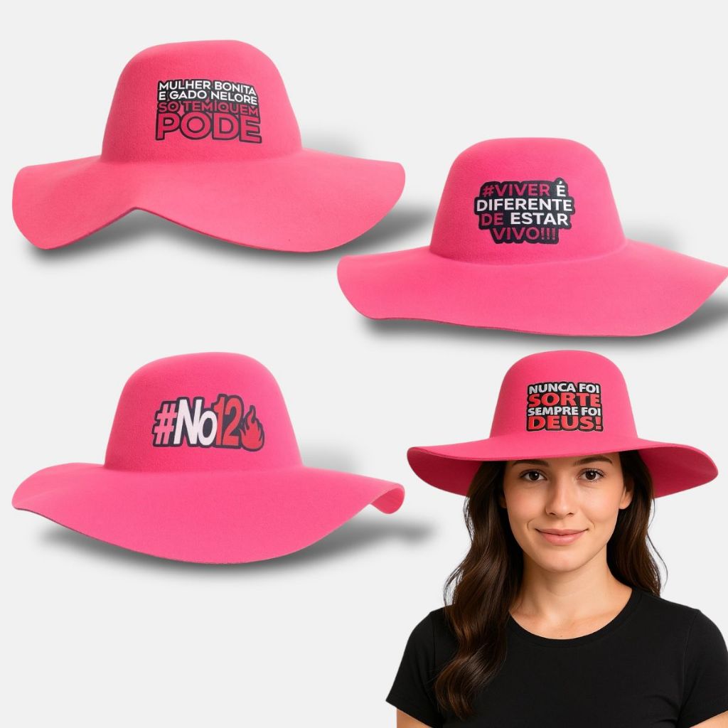Chapéu Cata Ovo Pink Natanzinho Lima Frases Sertanejo Rodeio Caminhoneiro Pink em Oferta na Shopee