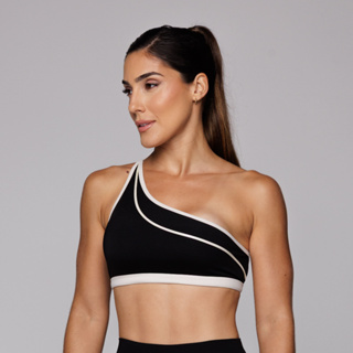 Top Fitness Feminino Academia Ombro Só Poliamida Assimétrico Costas Abertas Flower Coleção Duo em Oferta na Shopee