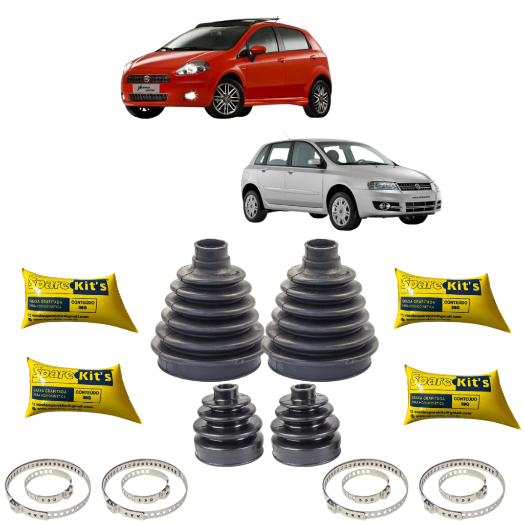 4 Kit Coifa Homocinetica Roda e Cambio Stilo Punto Linea Grand Siena em Oferta na Shopee