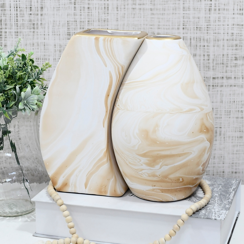 Dupla de Vaso Grande Decorativo para Aparador Kit 2 Peças de Sala Conjunto Objetos Decorativo Casa