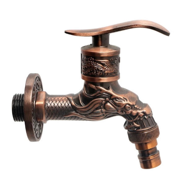 Torneira De TANQUE Jardim Área Externa Cozinha Designe DRAGÃO novidade em AÇO Bronze