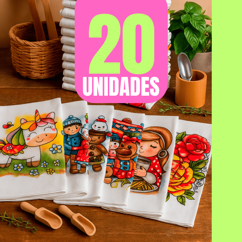 20 Pano de prato  estampado 100% algodão guardanapo cozinha pano de copa