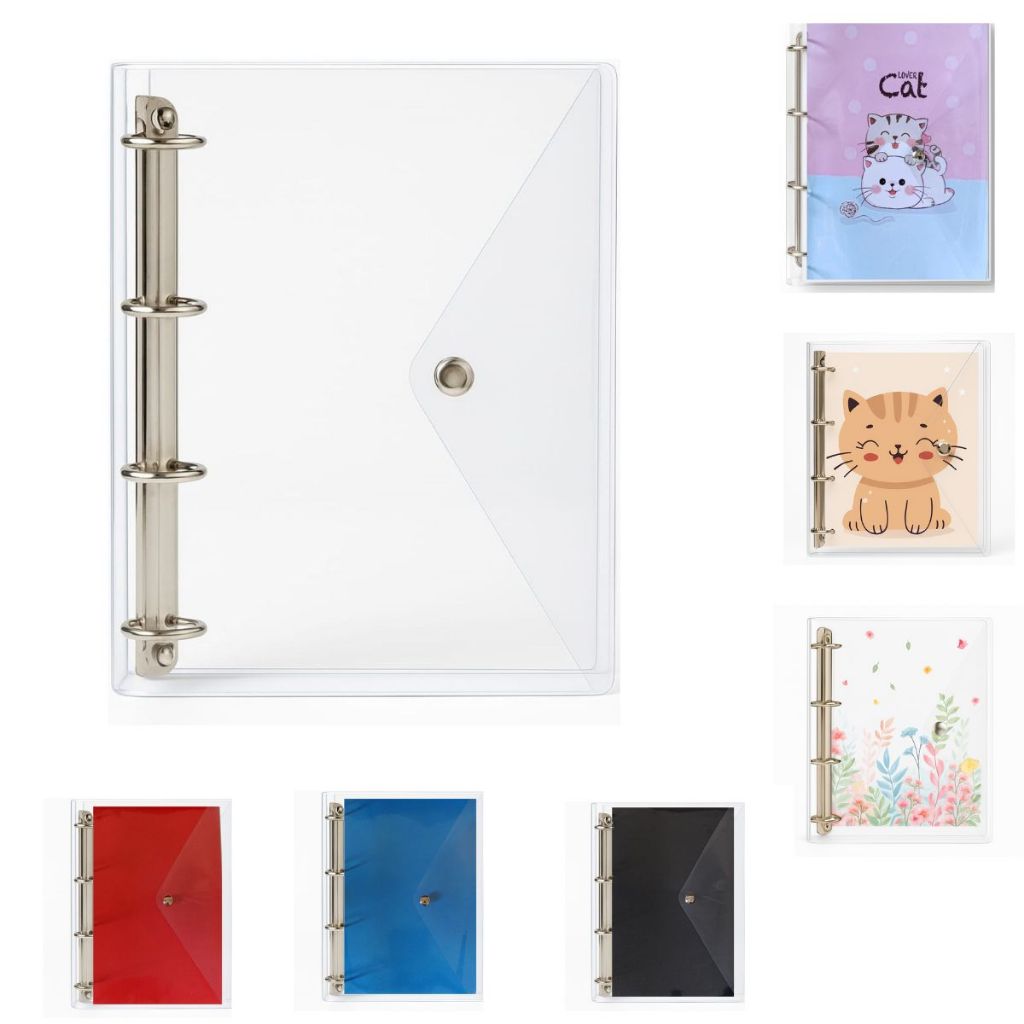 Fichário Transparente Caderno Argolado Universitário 4 Argolas Escolha Sua Capa em Oferta na Shopee