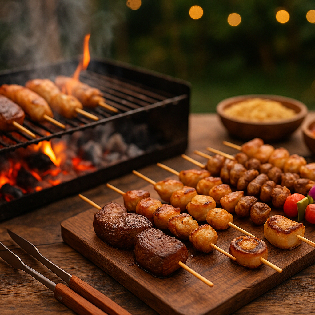 Espetinhos de Bambu Natural para Airfryer