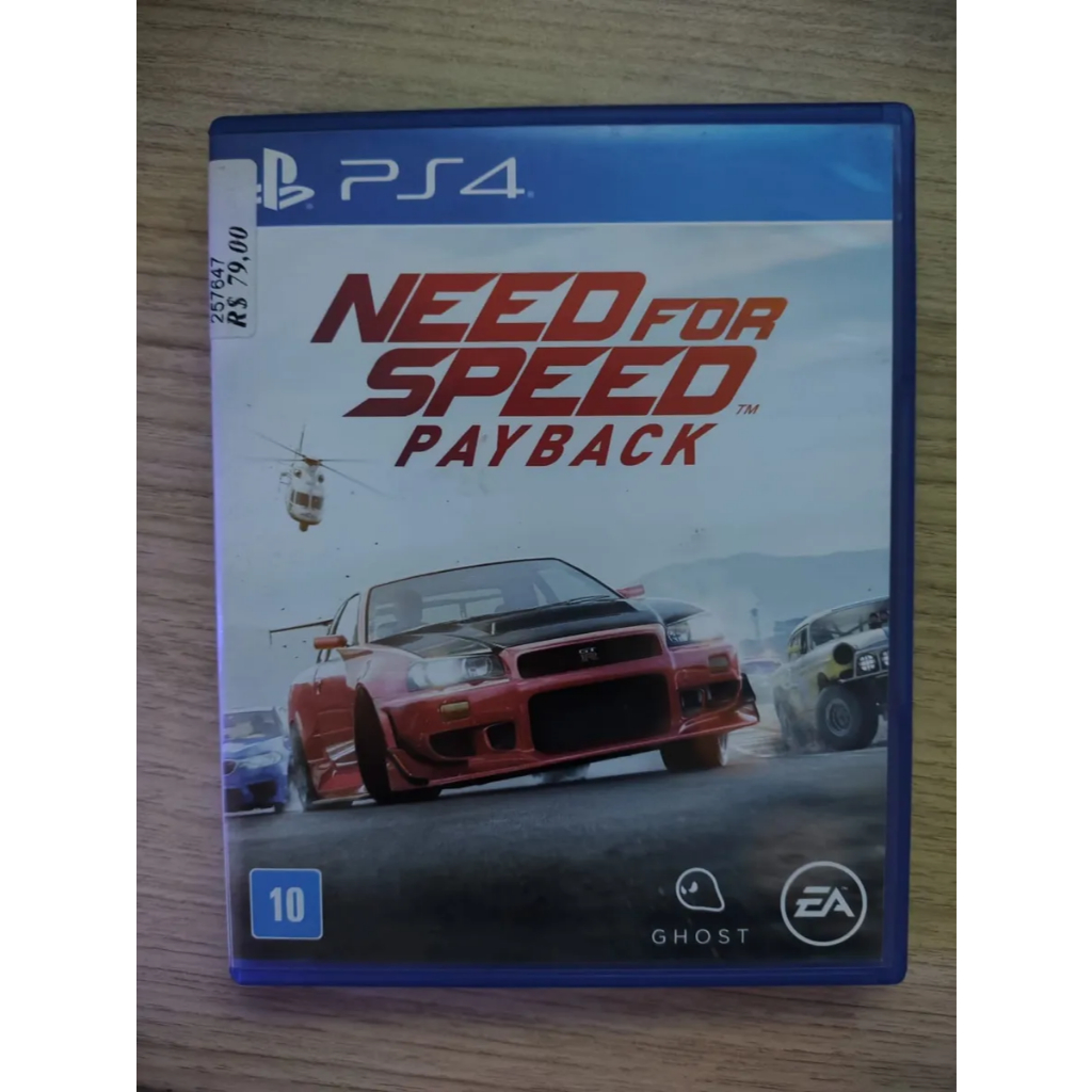Jogo Need For Speed Payback Original Mídia Física Ps4 - Usado