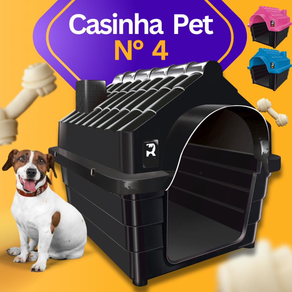 Casinha De Cachorro N 4 Pet Para Cachorro Pequeno e Médio Porte
