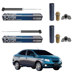PAR AMORTECEDOR TRASEIRO PRISMA 2013 A 2020 NAKATA + KIT