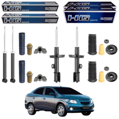 KIT 4 AMORTECEDOR PRISMA 2013 A 2020 NAKATA + KIT