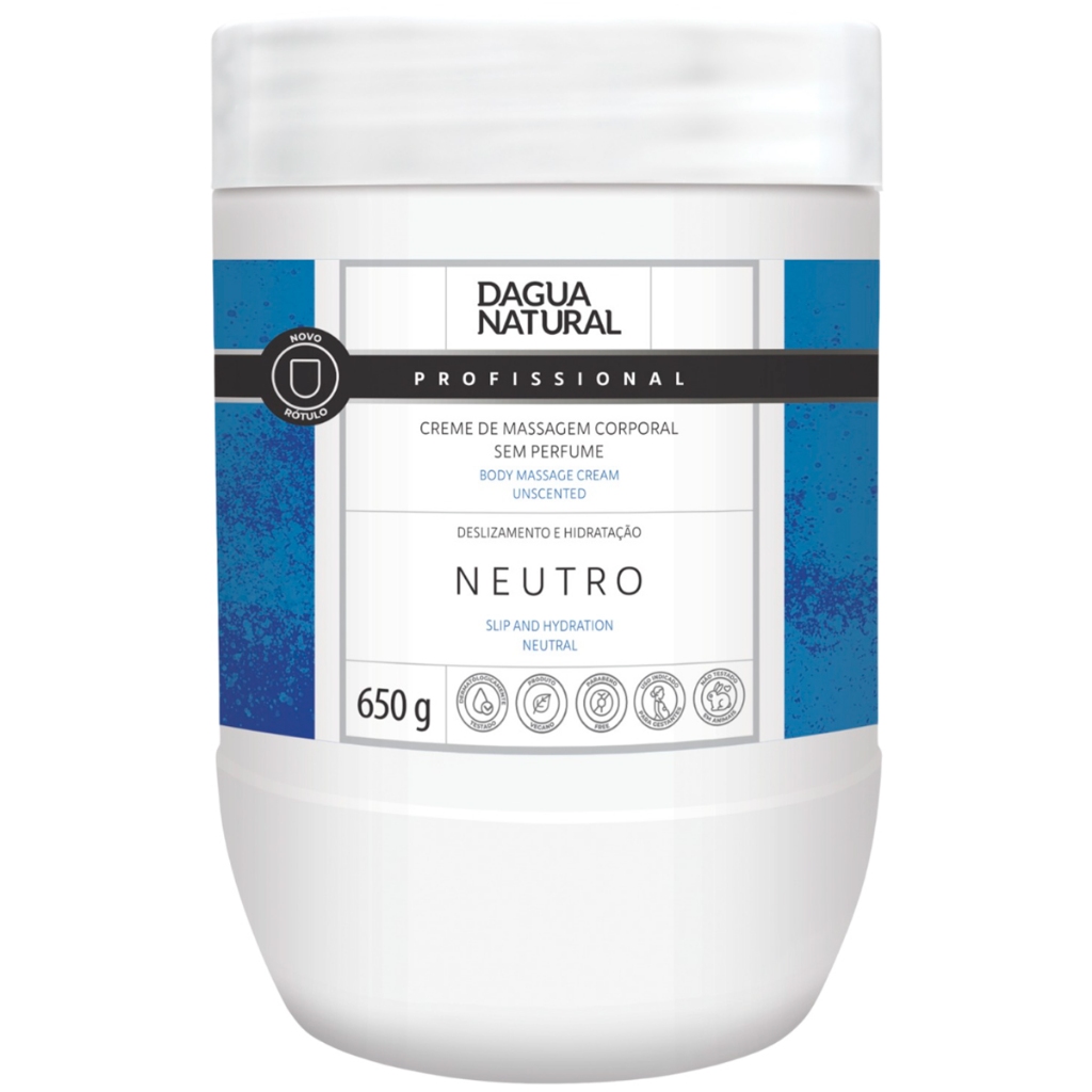 Creme De Massagem Corporal Dagua Natural Neutro 650g Sem Perfume Hidratação em Oferta na Shopee