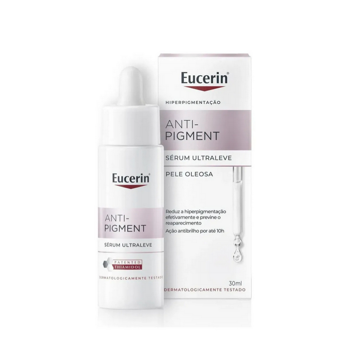 EUCERIN Sérum Facial Ultraleve Antimanchas e Antibrilho 30ml, Anti-Pigment, Clareador, Thiamidol, Peles Oleosas