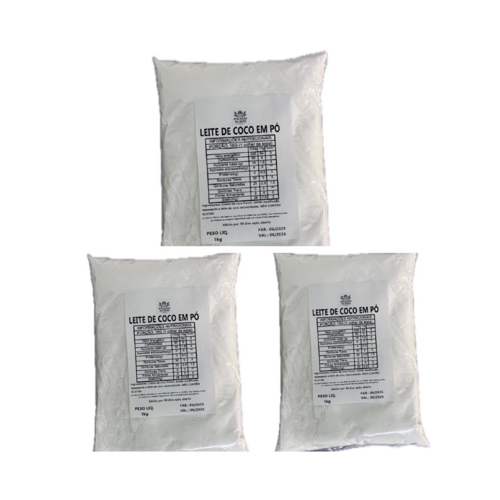 Leite de coco premium em pó 3kg (PROMOÇÃO ) em Oferta na Shopee