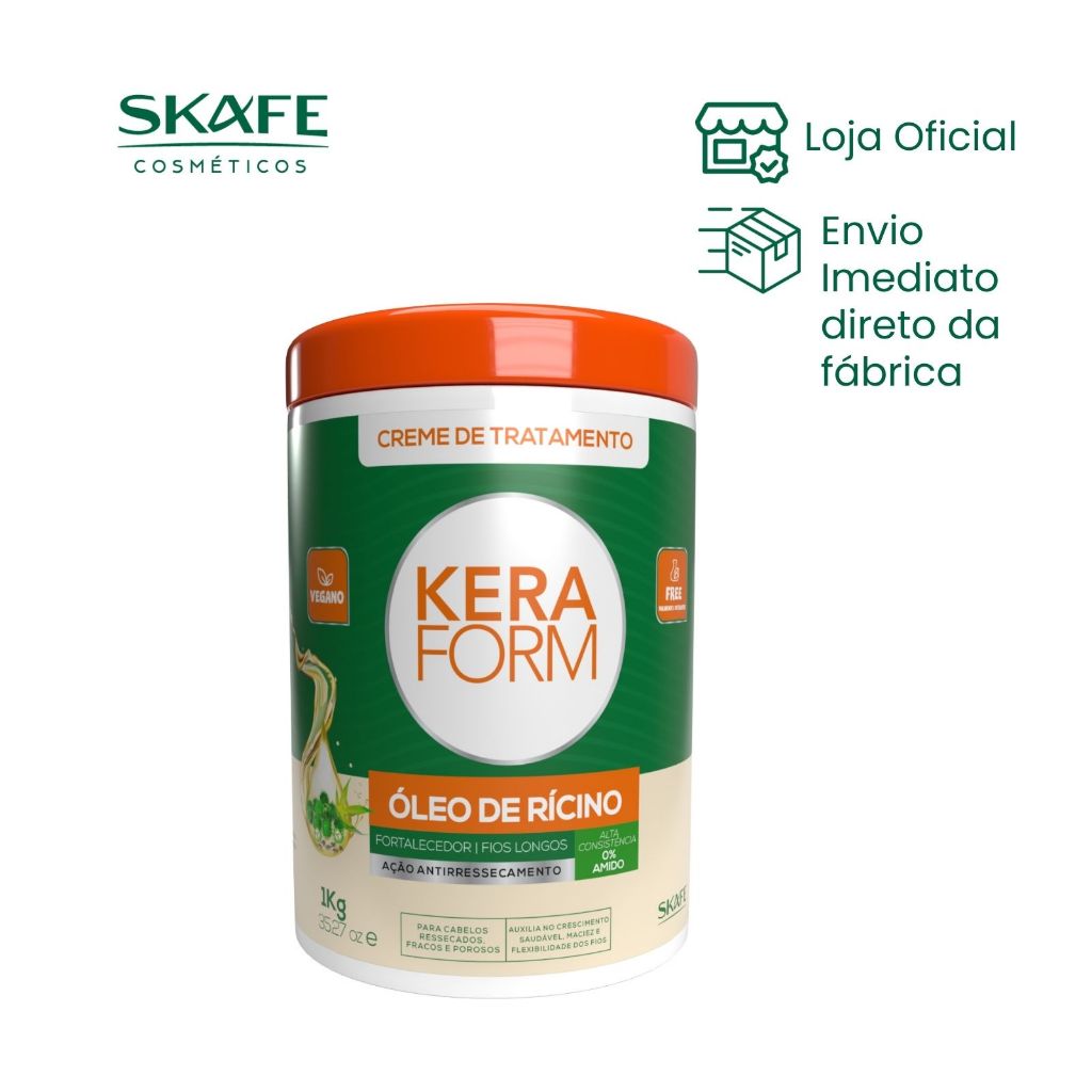 Creme de Tratamento Capilar Keraform Óleo de Rícino 1kg
