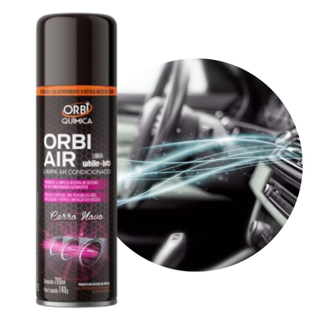 Limpa Ar Condicionado Higienizador Carro Orbi Carro Novo automotivo Tipo Granada 200ml em Oferta na Shopee