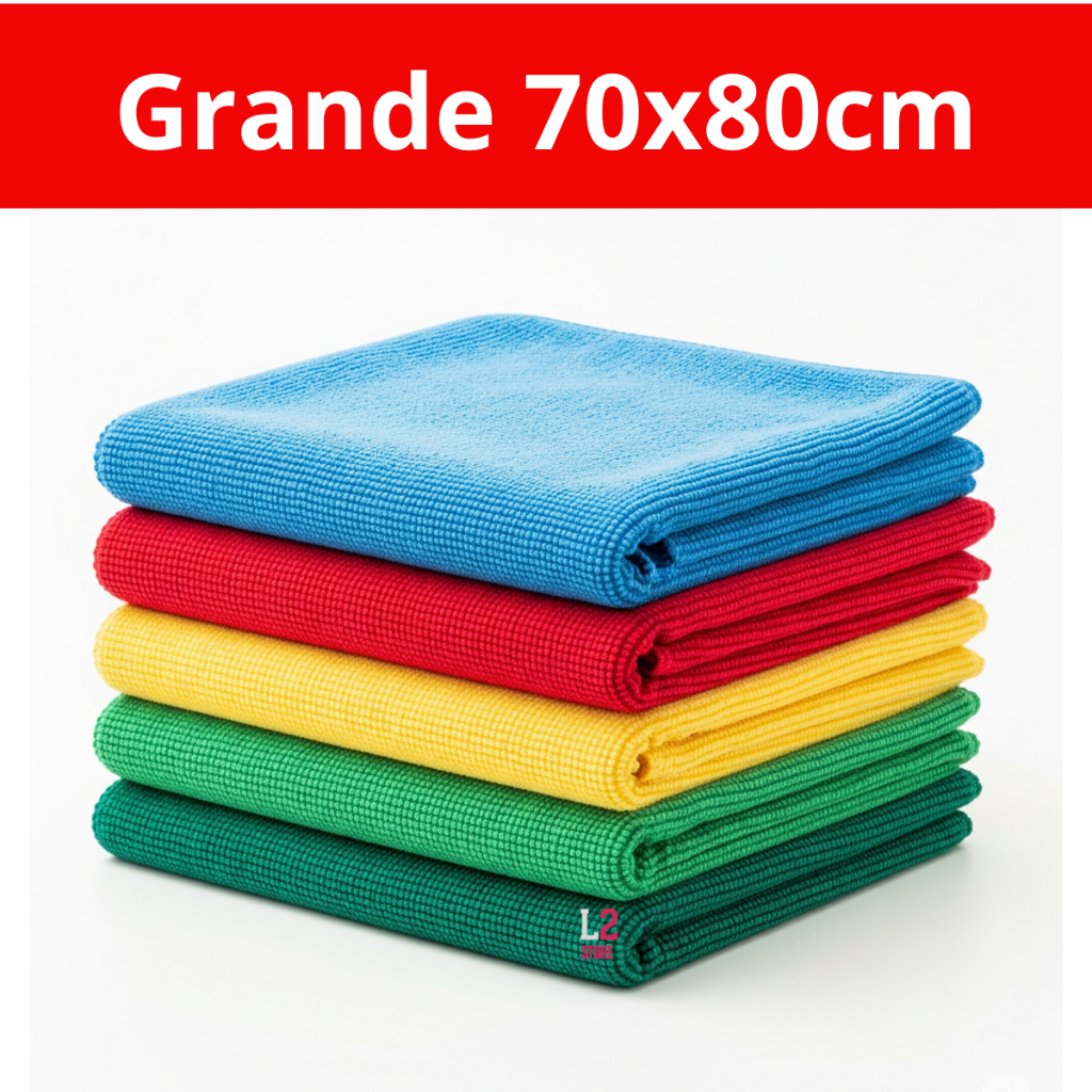 Kit Panos Para Limpeza Microfibra 70x80cm GRANDE em Oferta na Shopee