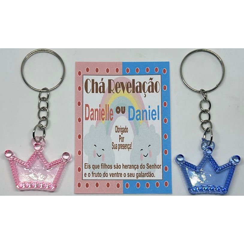 60 Lembrancinha chá revelação,aniversário, chá de bebê, chá de fraldas, Chá rifa, Chaveiros acrilico