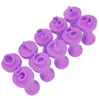 Kit Carimbo Números Para Docinhos Brigadeiros Pasta Americana Biscuit Massas PLA Impressão 3D 10 Unidades em Oferta na Shopee